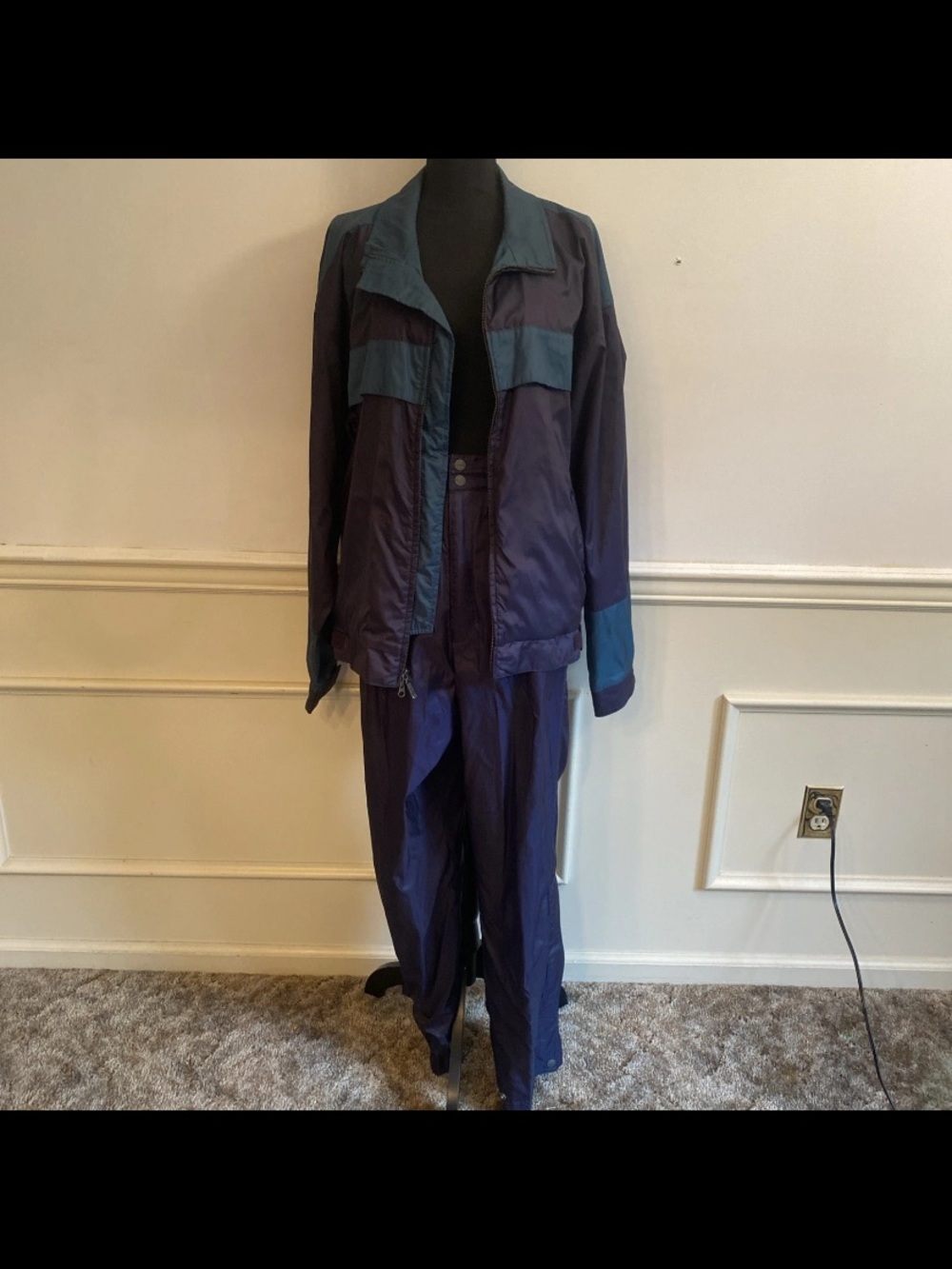 Head Ink Blue Green Gore-Tex Jacket L Pants M Nylon Swishy Vintage Set